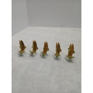 ​Miniature Jumping Salmon Trout Fish Figurines Diorama Model Train Set of 5